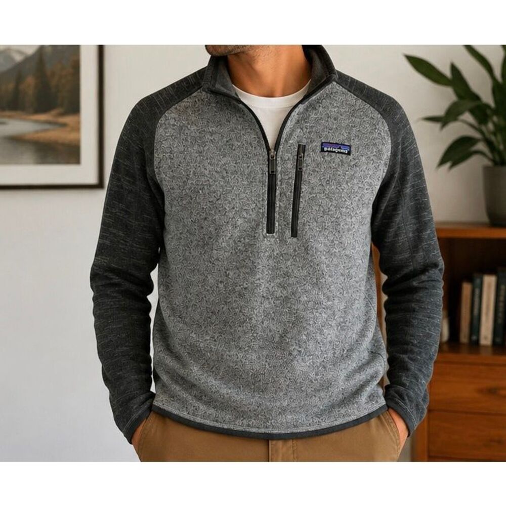 Patagonia Better Sweater 1/4 Zip Fleece Pullover Men’s Medium Gray